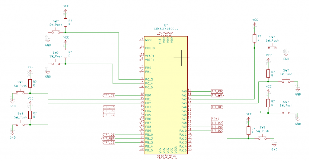 dCore-F401 sch.
STM32F401cc+Arduino Uno 2.4" TFT&Touch Shield+ET-TEST 10INP